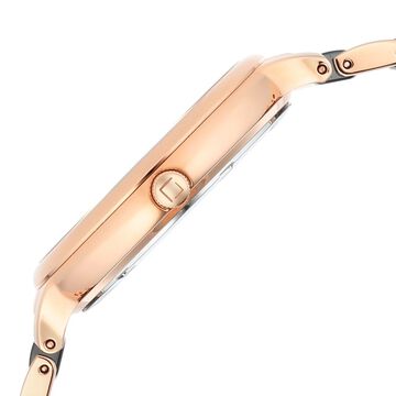 Xylys Swiss Analog Rose Gold Steel And Ceramic Strap Mother Of Pearl Dial Watch For Women