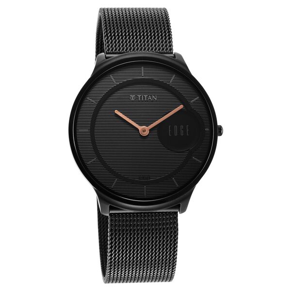 Titan Edge Slim Stainless Steel Black Dial Analog Watch for Men - image number 0