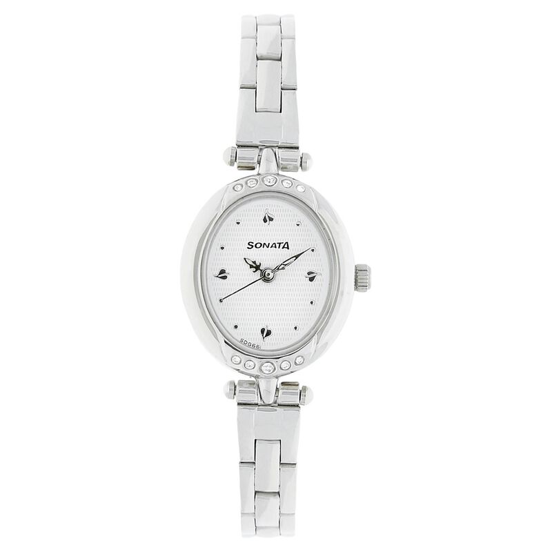 Sonata Wedding White Dial Women Watch With Stainless Steel Strap - image number 0