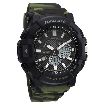 Fastrack Streetstyle Ana Digi watch with Camouflage look for Guys
