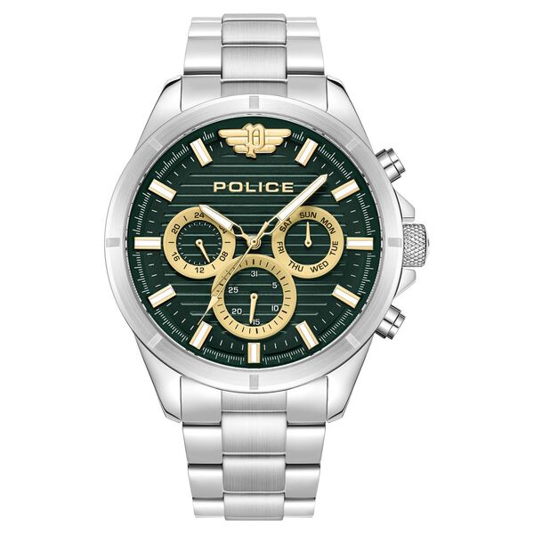 Police Green Dial Quartz Multifunction Watch for Men - image number 0