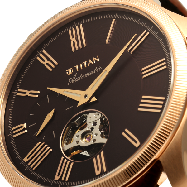 Titan Signature Atrium Offset Seconds Open Heart Automatic - image number 5