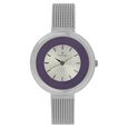 Titan Quartz Analog Silver Dial Leather Strap Watch for Women