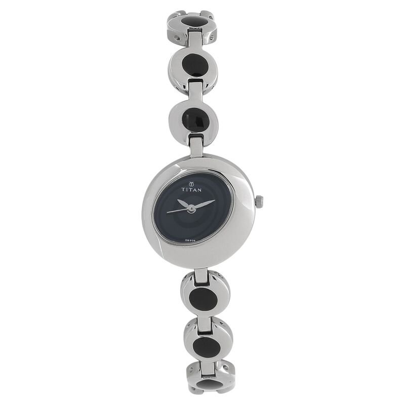 Titan Quartz Analog Black Dial Metal Strap Watch for Women - image number 0