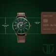 Titan Green Dial World Time with Date Leather Strap watch for Men - image number 2