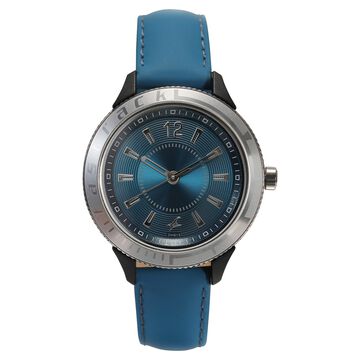 Fastrack Quartz Analog Blue Dial Leather Strap Watch for Girls