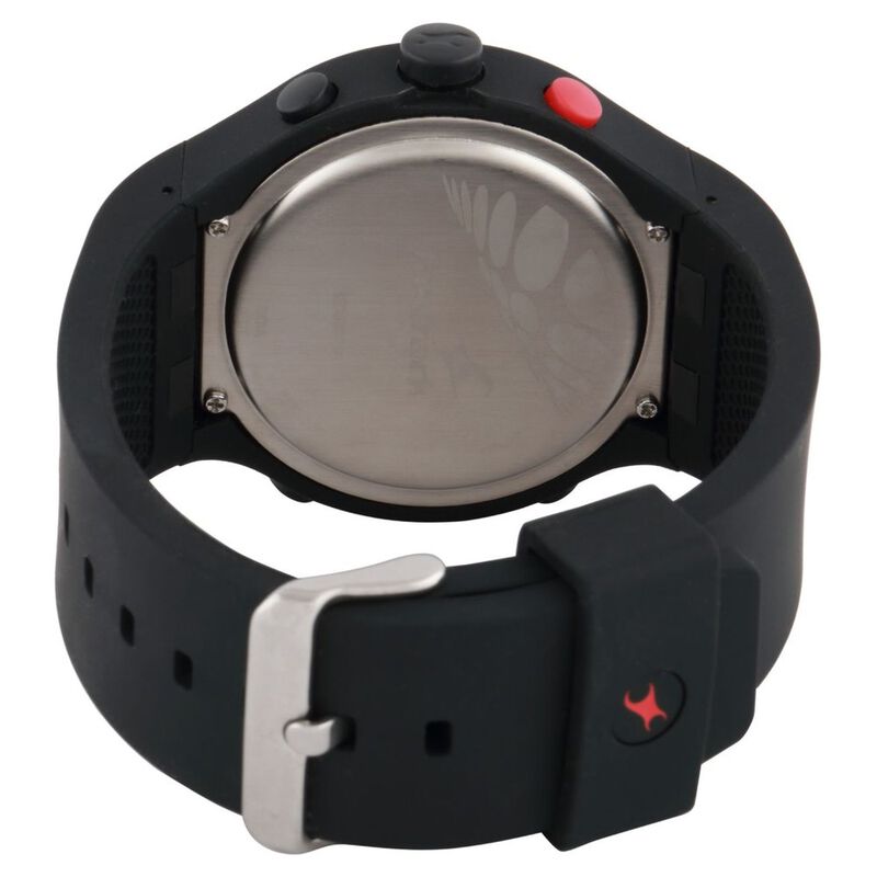 Buy Online Fastrack Digital Black Dial Plastic Strap Watch for Guys