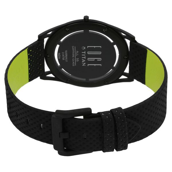 Titan Quartz Analog Black Dial Leather Strap Watch for Men - image number 3