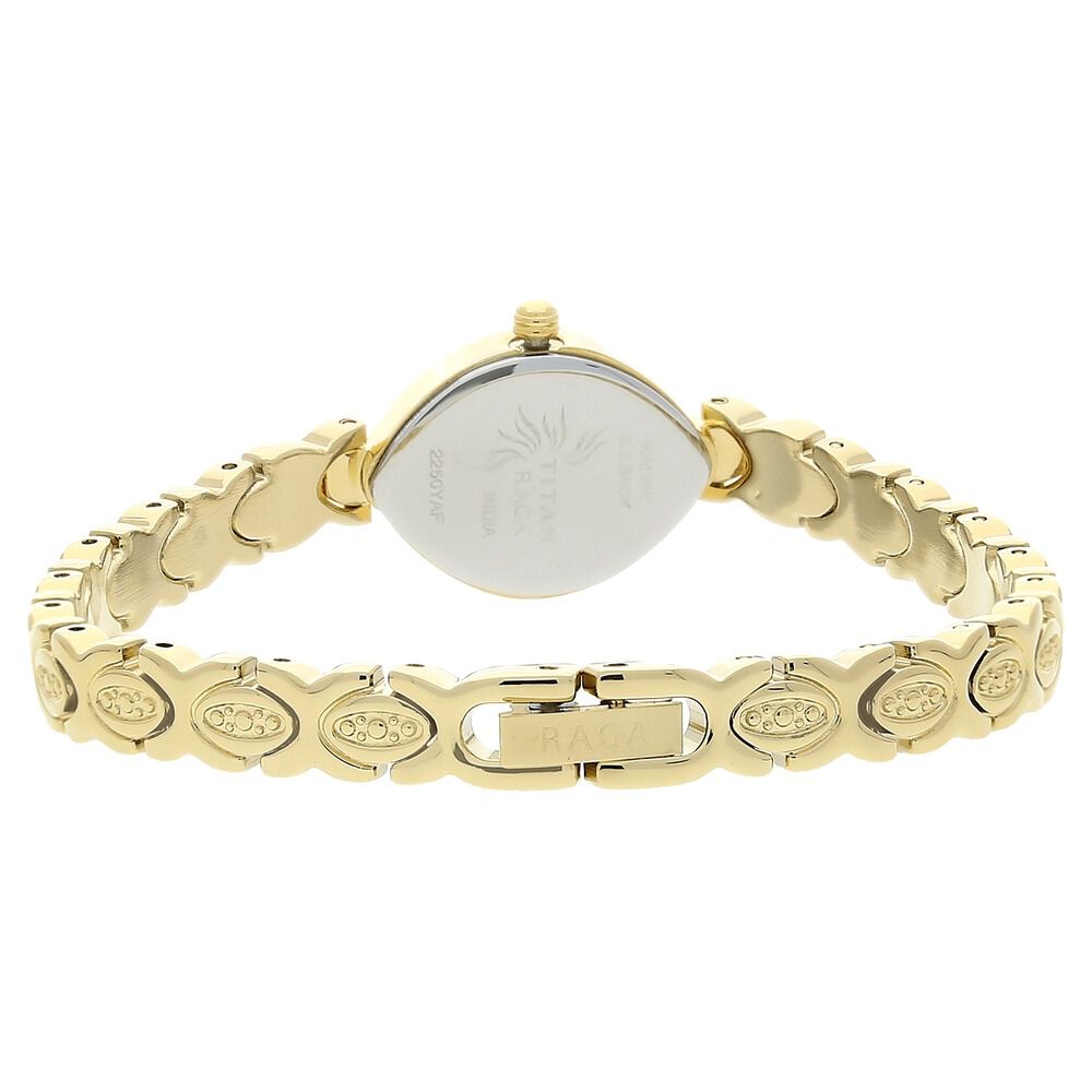 Buy Online Titan Raga Champagne Dial Women Watch With Metal Strap
