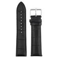 22 mm Black Genuine Leather Straps for Men - image number 0