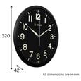 Titan Classic Wall Clock Quartz Analog Black Dial Silent Sweep - 32 CM x 32 CM (Medium) - image number 3