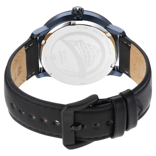 Titan Maritime Black Dial Analog Leather Strap watch for Men - image number 5