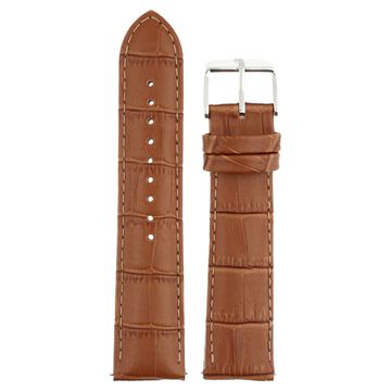 22 mm Tan Genuine Leather Strap for Men