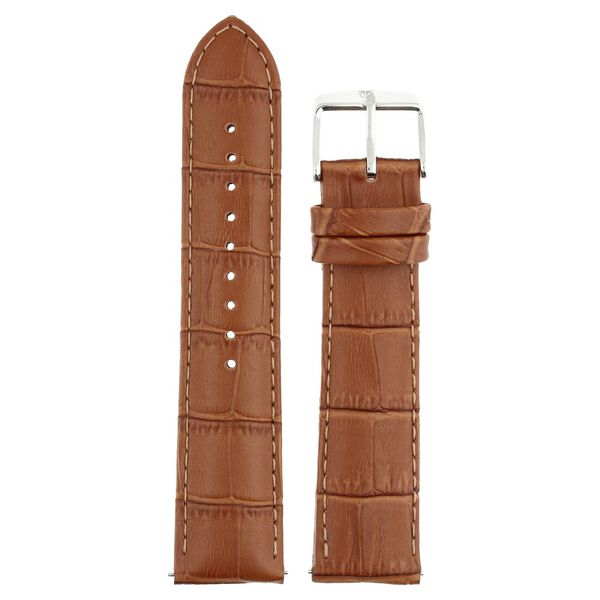 22 mm Tan Genuine Leather Strap for Men - image number 0