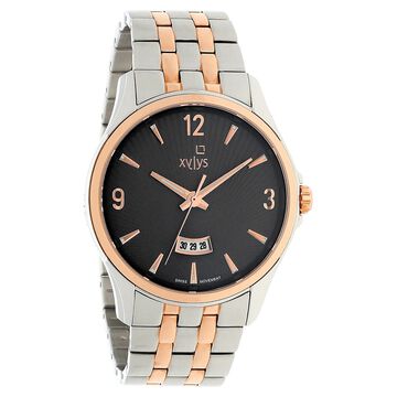 Xylys Quartz Analog with Date Grey Dial Two Toned Stainless Steel Strap Watch For Men