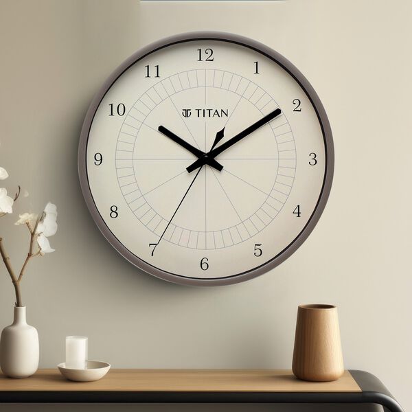 Titan Classic Wall Clock Quartz Analog Grey Dial Wall Clock - image number 0