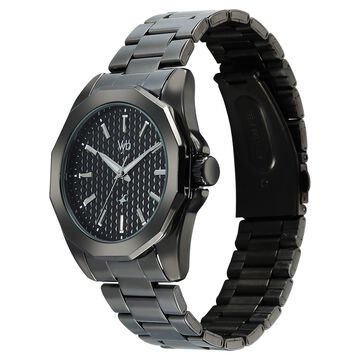 Vyb Challenger By Fastrack Quartz Analog Grey Dial Grey Stainless Steel Strap Watch For Guys