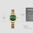 Vyb Seeker By Fastrack Quartz Analog Green Dial Golden Stainless Steel Strap Watch For Girls - image number 3