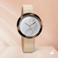 Fastrack Younique Quartz Analog Mother Of Pearl Dial LeatherStrap Watch For Girls