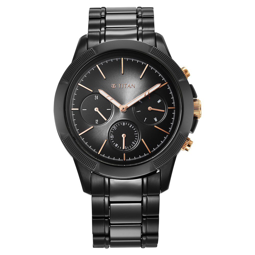 Titan black ceramic watch hotsell