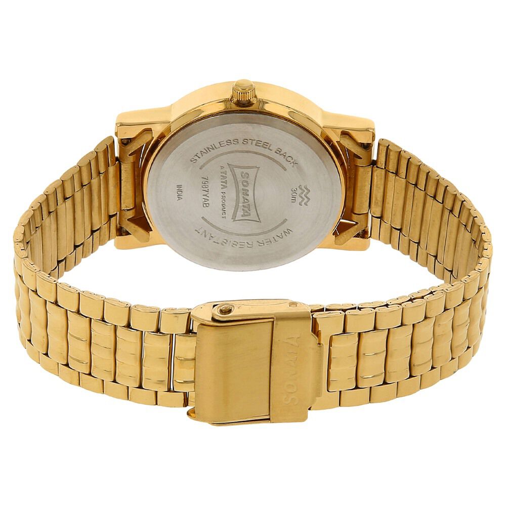 Buy Online Sonata Quartz Analog with Day and Date Silver Dial