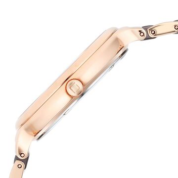 Xylys Swiss Analog Rose Gold Steel And Ceramic Strap Mother Of Pearl Dial Watch For Women