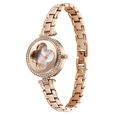 Vyb Eclipse By Fastrack Quartz Analog White Dial Rose Gold Stainless Steel Strap Watch For Girls - image number 5