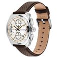 Tommy Hilfiger Quartz Chronograph Silver Dial Brown Leather Strap Watch For Men - image number 1