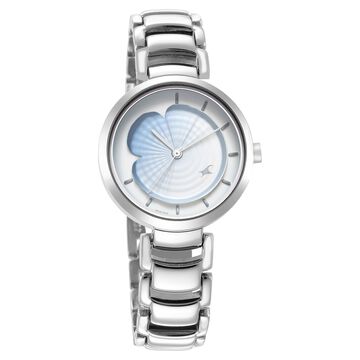 Fastrack Uptown Retreat Quartz Analog Blue Dial Metal Strap Watch for Girls