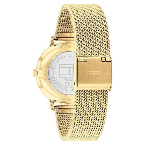 Buy Online Tommy Hilfiger Quartz Analog Black Dial Golden Stainless ...