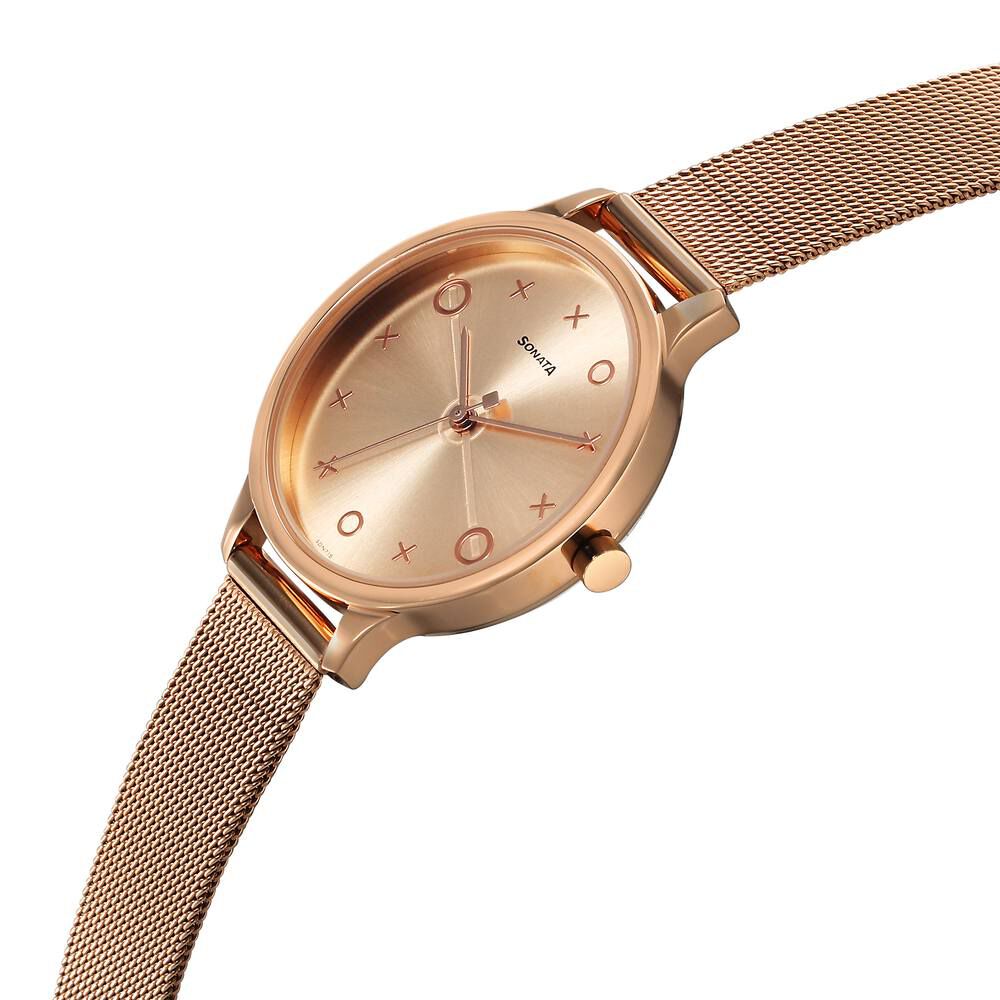 Sonata rose sales gold watches