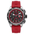 Ducati Quartz Chronograph Black Dial Red Silicone Strap Watch For Men - image number 0