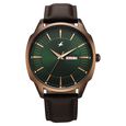 Fastrack Stunners Quartz Analog Green Dial Brown Leather Strap Watch For Guys - image number 0