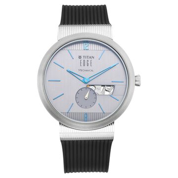 Titan Edge Mechanical Black Dial Mechanical Rubber Strap watch for Men