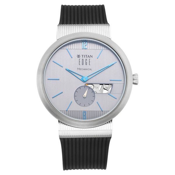 Titan Edge Mechanical Black Dial Mechanical Rubber Strap watch for Men - image number 1