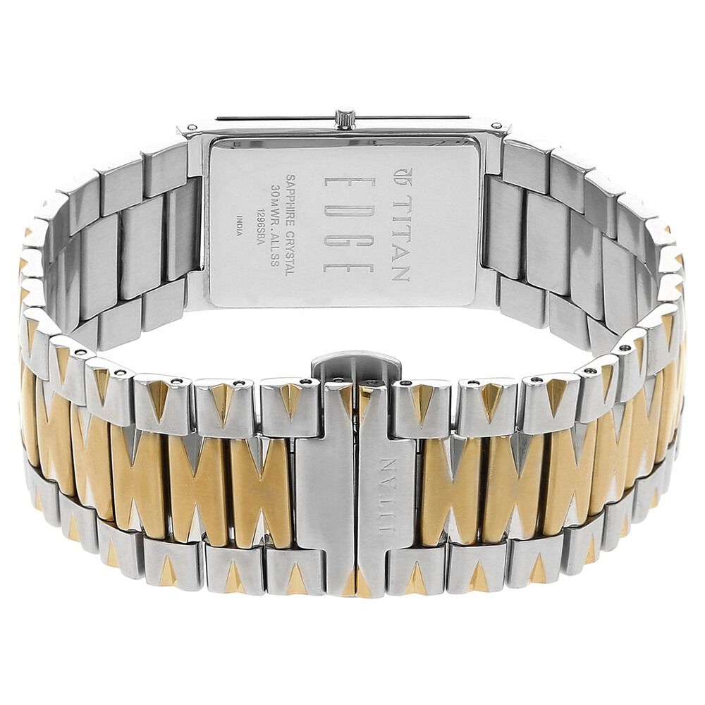 Buy Online Titan Edge White Dial Analog Stainless Steel Strap Watch for Men ns1296bm01 Titan
