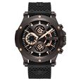 Police Multifunction Black Dial Silicone Strap Watch For Men - image number 0