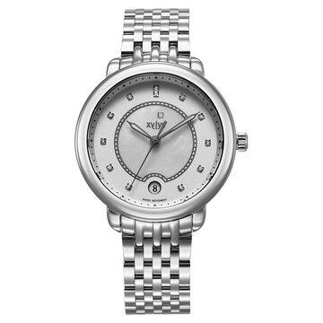 Xylys Quartz Analog Silver Dial Silver Stainless Steel Strap Watch For Women