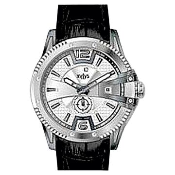 Xylys Quartz Analog Silver Dial Leather Strap Watch for Men
