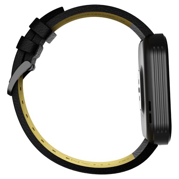 Titan Mirage with 4.97 cm AMOLED Display and AOD, Functional Crown, BT Calling Smartwatch with Black Leather Strap - image number 3