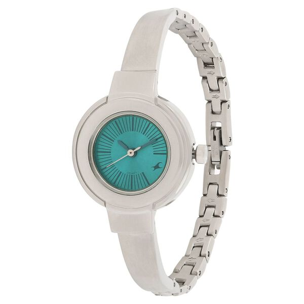 Fastrack Quartz Analog Green Dial Stainless Steel Strap Watch for Girls - image number 1