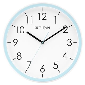 Titan Contemporary White Dial Blue Color Silent Sweep Technology - 32.5 cm x 32.5 cm (Medium)