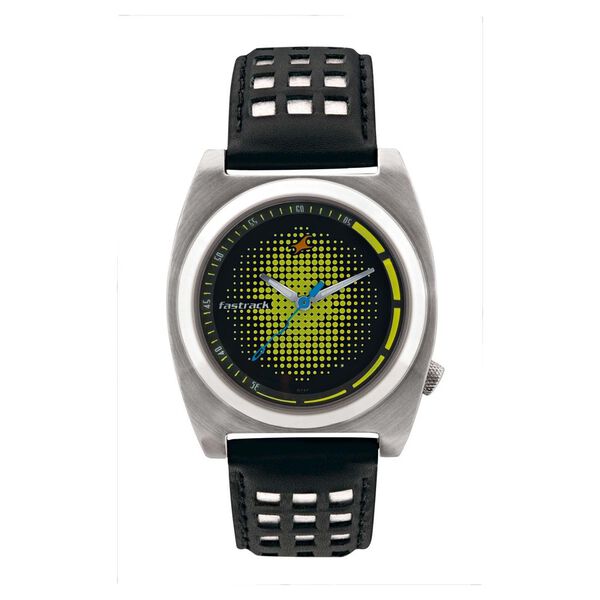 Fastrack Quartz Analog Black Dial Leather Strap Watch for Guys - image number 0