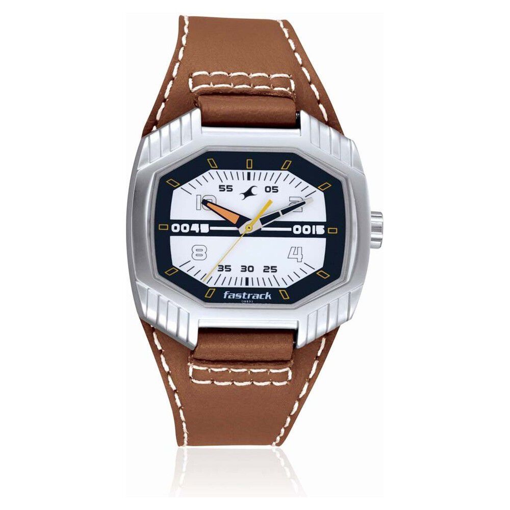 Fastrack 3099sl01 leather analog men's watch cheap
