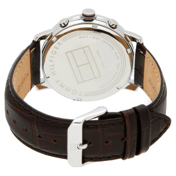 Tommy Hilfiger Quartz Multifunction Blue Dial Leather Strap Watch for Men - image number 3