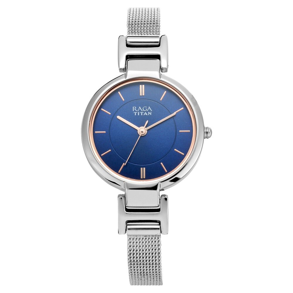 Titan raga viva analog blue hot sale dial