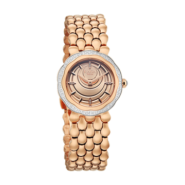 Titan Raga Paris, with Love Quartz Analog Rose Gold Dial Red Stainless Steel Strap Watch For Women