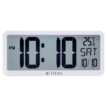 Titan Premium Digital Clock - Digital LCD Panel Battery Operated No Wires Modern Minimalist Design Decorative Wall Decor