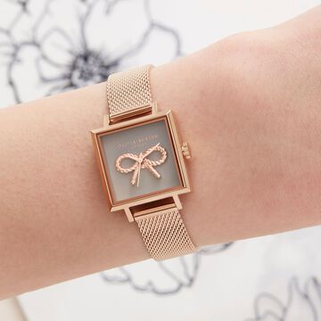 Olivia Burton Quartz Analog Rose Gold Dial Watch for Women
