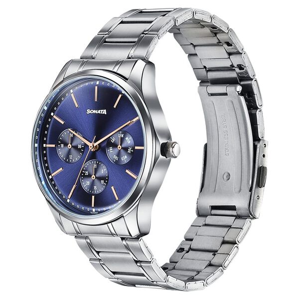Sonata Men's Work Wear Navy dial Watch - Premium Multifunction design for everyday style - image number 2